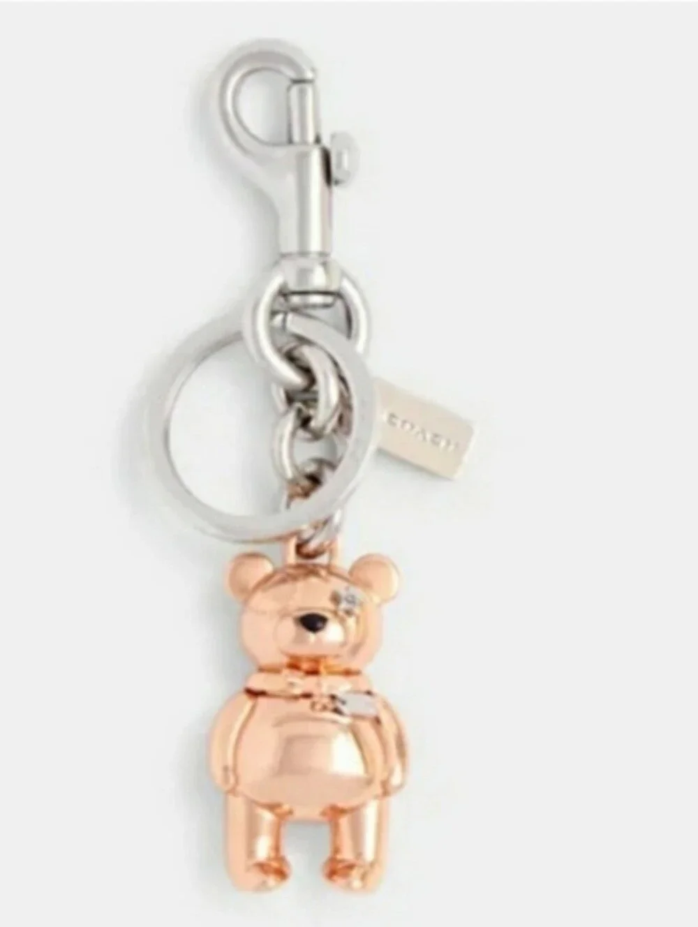 Coach Rose Gold 3D Bag Charm Keychain Limited Edition